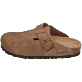 ROHDE Clog Leder Pantolette robust klassisch Schnalle Alba 6071, Größe:40 EU, Farbe:Mehrfarbig - Braun - 40