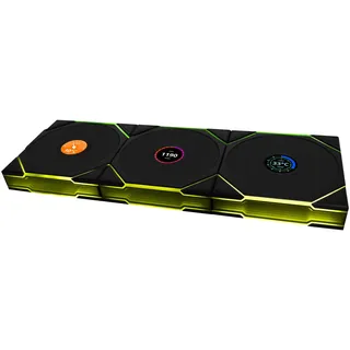 Lian Li UNI FAN TL120 LCD Lüfter, ARGB, PWM, 3er-Pack inkl. Controller PC-Gehäuse-Lüfter Schwarz