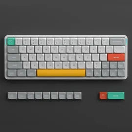 nuphy Air60 V2 Tragbar Mechanische kabellose Mini-Tastatur mit Beleuchtung,Unterstützung QMK/VIA Kompatibel mit Windows/Mac OS/Linux für Bluetooth 5.1/2.4GHz/(USB-C)-White Gateron Red Switch