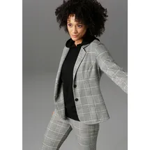 Aniston CASUAL Blazer kariert Gelb/Schwarz/Weiß 38