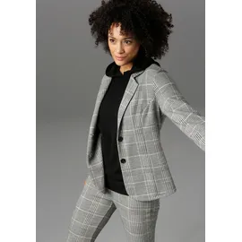 Aniston CASUAL Blazer kariert Gelb/Schwarz/Weiß 38