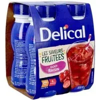 Delical Les Saveurs Fruitées Goût Raisin 4x200 ml