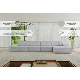 altdecor Ecksofa Ottomane Rechts IREA-L3-v2 412x165x80 cm Ecru