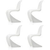 Vitra - Panton Chair, weiß (neue Höhe) (4er-Set)