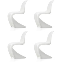 Vitra - Panton Chair, weiß (neue Höhe) (4er-Set)