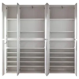 trendteam Garderoben-Set Mirror 10 Türen weiß