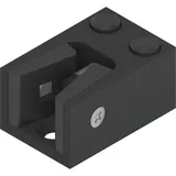 Helm Anschlagpuffer unten Glas 8-12,76 mm Aluminium schwarz matt