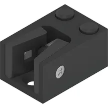 Helm Anschlagpuffer unten Glas 8-12,76 mm Aluminium schwarz matt