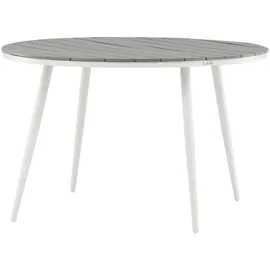 VCM ebuy24 Break Esstisch Ø120cm Weiß Grau