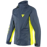 Dainese Storm 2 Unisex Jacket, Motorrad Regenjacke Wasserdicht Faltbar, für Damen und Herren, Black-Iris/Fluo-Gelb, XXL