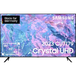 SAMSUNG LED-Fernseher, F (A-G), schwarz, 85, Fernseher, PurColor, Crystal Prozessor 4K, Smart Hub & Gaming Hub, Topseller