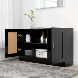 vidaXL Sideboard Schwarz 120x30,5x70 cm Holzwerkstoff