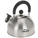 SMHLINE® Flötenkessel Wasserkessel Wasserkocher Pfeifkessel 2,5L Induktion Edelstahl Tee Pfeiffunktion Kaffeekanne