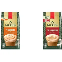 Bundle Jacobs Typ Cappuccino Caramel und Original, Getränkepulver mit löslichem Bohnenkaffee, Instant Kaffee, für 2 x 25 Getränke, 2 x 360 g
