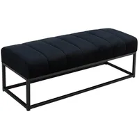 KADIMA DESIGN Sitzbank Schwarz, Rechteckig, Stativgestell, 108x40x40 cm, Esszimmer,