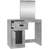 vidaXL Schminktisch mit Spiegel Betongrau 90x50x132,5 cm Holzwerkstoff