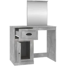 vidaXL Schminktisch mit Spiegel Betongrau 90x50x132,5 cm Holzwerkstoff