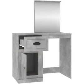 vidaXL Schminktisch mit Spiegel Betongrau 90x50x132,5 cm Holzwerkstoff