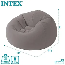 Intex 68579NP BEANLESS BAG Sessel (L x B x H) 114 x 114 x 71cm Grau