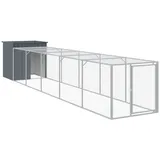 vidaXL Hühnerstall 110 x 609 x 110 cm Anthrazit