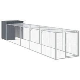 vidaXL Hühnerstall 110 x 609 x 110 cm Anthrazit