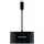 NANOCABLE 10.16.4401-BK (USB-C, 4 Ports), Dockingstation - USB 3.0-Adapter. USB-C/M-USB 3.0/F Schwarz