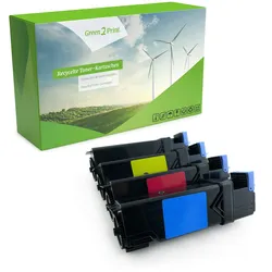 Green2Print Toner Toner-Set, 4 Kartuschen 10500 Seiten passend für Dell 2150CIDN, 2150CDN, 2155CDN, 2155CN