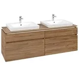 Villeroy & Boch Villeroy und Boch Legato Waschtischunterschrank B69300RH 160x55x50cm, für 2 Waschtische, Kansas Oak