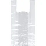 Papstar 2000 Hemdchen-Tragetaschen, HDPE 48 cm x 22 cm x 12 cm transparent Knotenbeutel