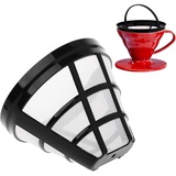 tongfeng Wiederverwendbarer Kaffeefilter Kegelförmig, Dauerfilter Kaffee, 8-12 Tassen Kaffee Filter Mehrwegfilter, Waschbar Kaffeetropfer, Kegelförmige Kaffeefilter