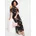 Maxikleid BONPRIX Maxikleid Mesh Damen Gr 36/38 S N-Gr schwarz schwarz geblümt Obermaterial 90 Polyester 10 Elasthan