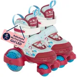 Hudora Hudora, Mädchen, Rollschuhe, - rot/hellblau, mit LED-Beleuchtung