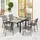 Outsunny Gartentisch Ausziehbar 160 x 80 x 75 cm Schwarz