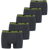 HEAD Herren Boxershorts, 5er Pack - Basic Boxer Trunks ECOM, Stretch Cotton Grau S
