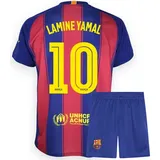 FC Bayern FC Barcelona Fußball Trikot Set Lamine Yamal Heim – 2025-2026 - Kind - 164 - Blau - 164