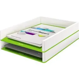 Leitz Briefablage WOW Duo Colour perlweiß/grün DIN A4, 1 St.