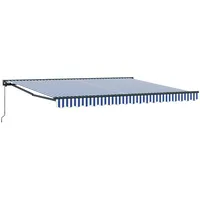 VidaXL Einziehbare Markise Blau und Weiß 400x300 cm Stoff
