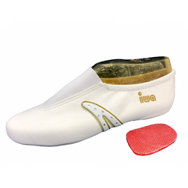 IWA Kunstturnschuh mit Strass / weiss/gold »IWA-511« (GR 34-43), Größe: 34