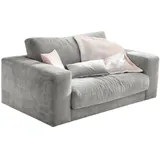 KAWOLA Doppelsessel MADELINE Loveseat Cord hellgrau