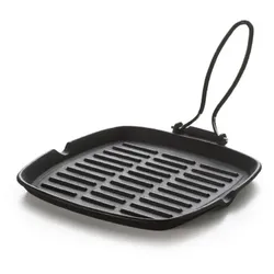 Excelsa Steakhaus Dieta-Grill Gusseisen 24x9,5x25 cm Schwarz