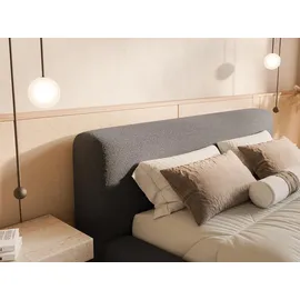 FEDVE Polsterbett Braun Textil, 140x200 cm, - Braun