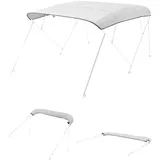 Vevor Sonnenschutz Bimini Top 241-262 cm 600D Polyester Hellgrau