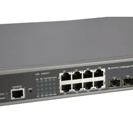 LevelOne GTL Rackmount Gigabit Managed Switch, 8x RJ-45, 12x SFP+ (GTL-2091 / 57082203)