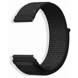 CeiBand Armband für 18MM 20MM 22MM, Nylon Uhrenarmbänder, Ersatzband mit Klettverschluss, Verstellbares Uhrband für Herren und Damen - Schwarz