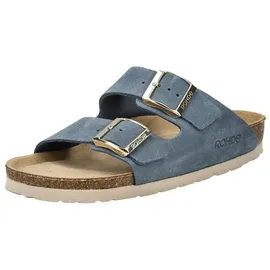 ROHDE Rohde Pantoletten Veloursleder Hausschuh blau 36 EU