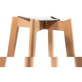 Essentials Keeve Barhocker grau ohne armlehne, birkenholz gestell und kunststoff sitzfläche, 53x47x119cm (BxTxH), 506F01SG