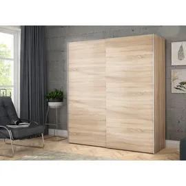Forte Schwebetürenschrank Dederik 170 x 191 x 61,2 cm Braun