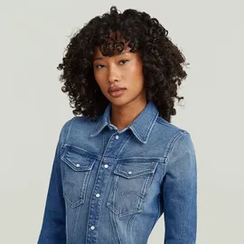 G-Star Pitched Hem Shirtkleid Blau 36