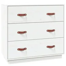 vidaXL Sideboard Weiß 80x40x75 cm Massivholz Kiefer