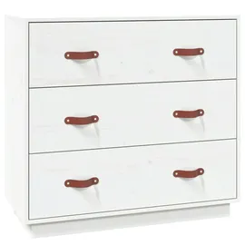 vidaXL Sideboard Weiß 80x40x75 cm Massivholz Kiefer